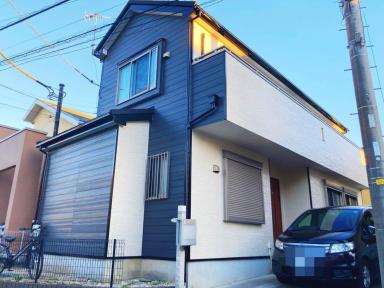 平塚市　反り替えってしまった外壁を張り替え、新築の様な仕上がりに　屋根カバー・外壁貼り換え